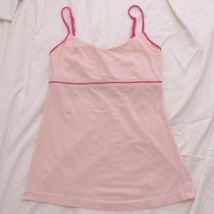 Lululemon pink Luminous tank (size 6)